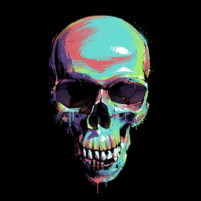 Paint Graffiti Skull