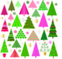 Clipart de vector de árboles de Navidad