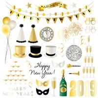  new years eve 2019 clipart	 vector