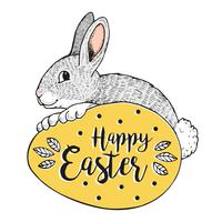 Happy Easter Bunny Banner.  vector
