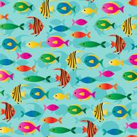 patrón de fondo de peces tropicales vector