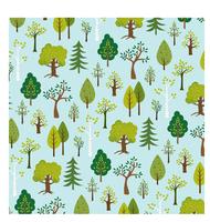 trees background pattern on blue vector
