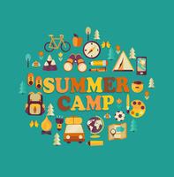 Summer Camp themed. vector