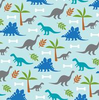 dinosaur and palm tree background pattern vector