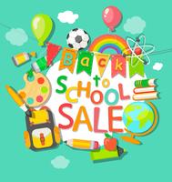 Back to School sale background. vector
