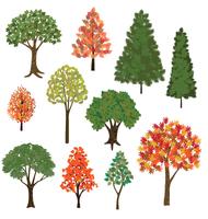 hand drawn trees vector