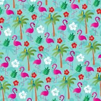 tropical flamingo background pattern vector