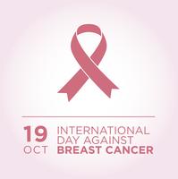 International Day Against Breast Cancer Banner.  vector