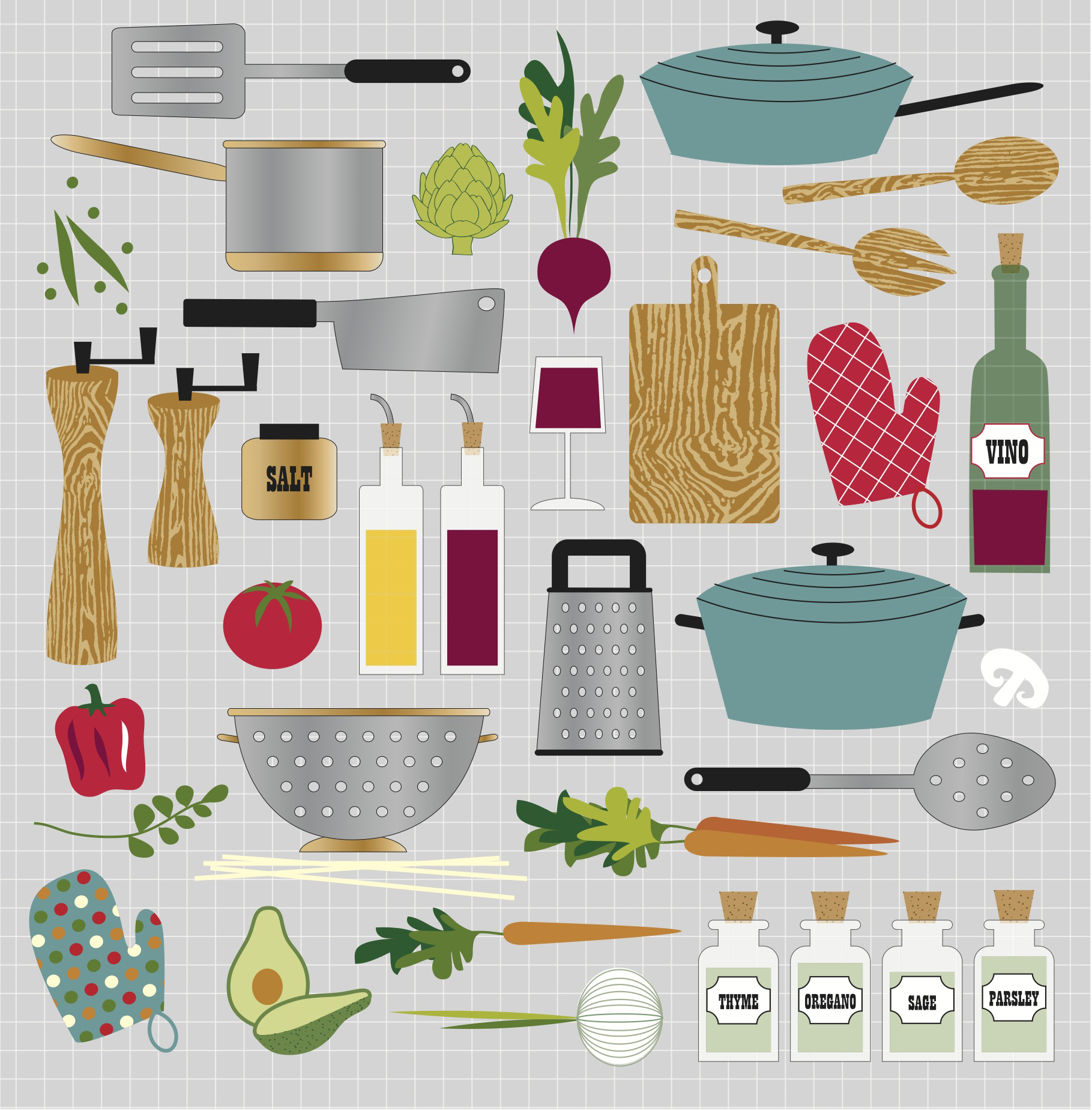 kitchen cooking clipart - Download Free Vectors, Clipart Graphics ...