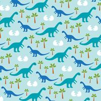baby dinosaur background pattern vector