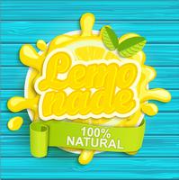 Lemonade label splash. vector