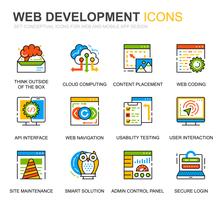 Simple Set Web Disign and Development Line Icons for Website and Mobile Apps