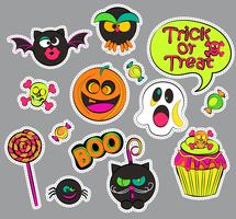 Insignias de parche de Halloween. vector