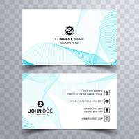 Abstract Business card template wave design vector