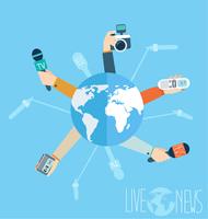 Journalism concept in flat style vector