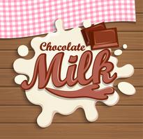 Milk chocolate splash. vector