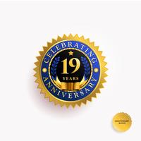 Years Anniversary Gold Badge vector