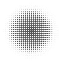 Pop Art Background, Black halftone dots on white Background.  vector