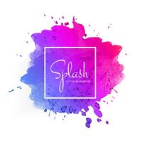 Abstract watercolor stain with splash colorful design vector