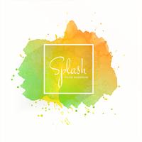 Abstract watercolor stain with splash colorful design vector