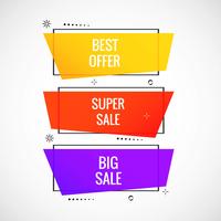 Colorful sale banner set design vector