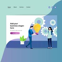 Web page design template for business meeting and brainstorming