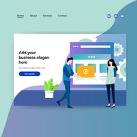 Web page design template for web page design vector