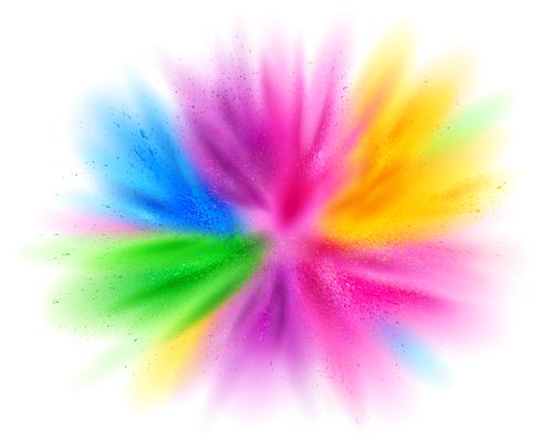 Colour powder explosion