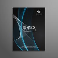 Abstract elegant wavy business flyer template vector