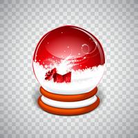 Illustration of snow globe vector