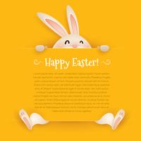 Easter bunny with big sign vector