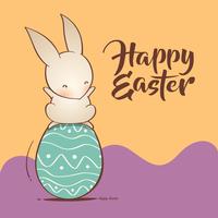 Easter bunny and Easter egg vector