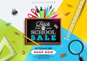Back to school sale design  vector