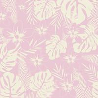 Tropical jungle leaves seamless pattern background vector
