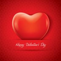 Red valentine heart shape vector