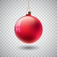 Isolated Red Christmas ornament vector