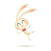 Easter bunny jumping vector