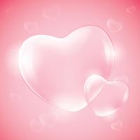 Heart-shaped bubbles vector