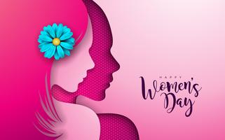 Diseño del día de la mujer del 8 de marzo. vector