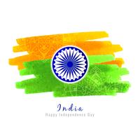 Abstract Indian flag theme watercolor design background vector