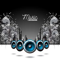 Musical theme illustration vector