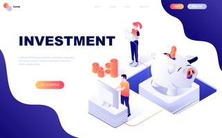 Modern flat design isometric concept of Business Investment  vector