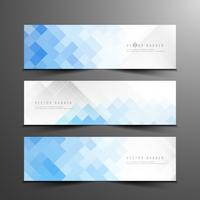 Abstract geometric modern banners set vector