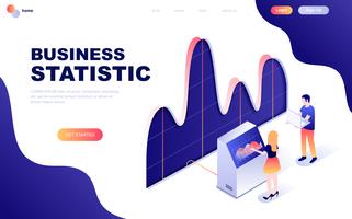 Modern flat design isometric concept of Business Statistic vector