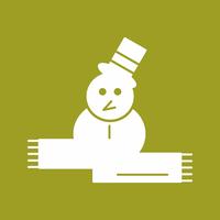 vector snow man icon 