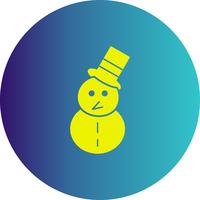 vector snow man icon