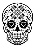 Vector Mexican Skull with Patterns
