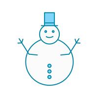 vector snow man icon