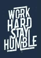 Work Hard Typography vector