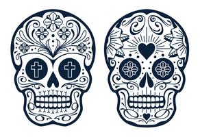 Vector Mexican Skulls with Patterns